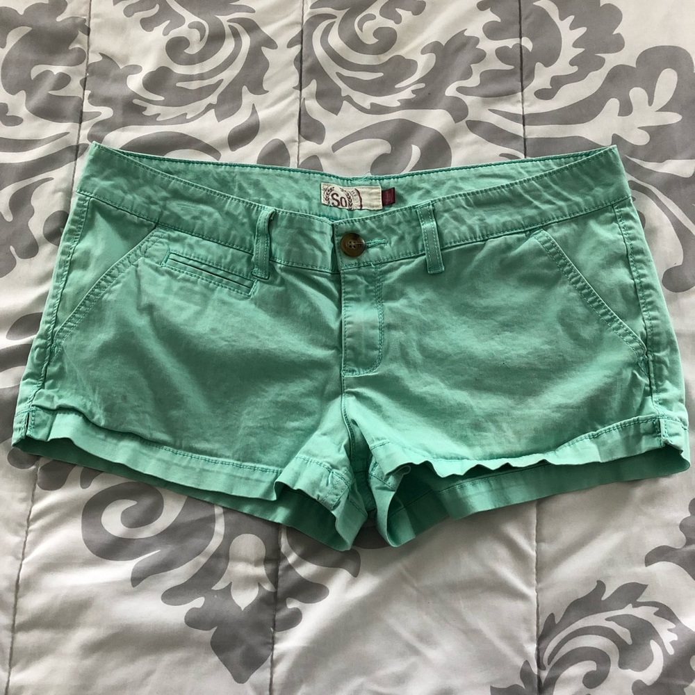 Mint green shorts